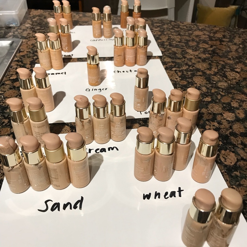 Clarins foundation 16 shades 37 bottles .5 floz
